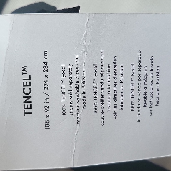 West Elm Tencel Duvet King/Cal King in Frost Grey - Picture 4 of 4